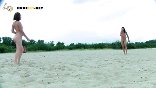 Hot nudist teen filmed with her nudist family