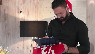 Hot stunning raven-haired babe with big tits and a juicy big ass gets creampied