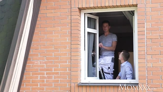 Mom British MILF takes two cocks in her pussy at the same time