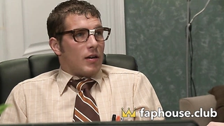 Sexy Secretary Swallows Boss's Huge Cock in Naughty Office Romp