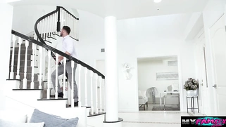 Sucking my stepaunts husband cock while shes out