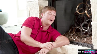 Chimney fixer fucks boss stepdaughter in front of him