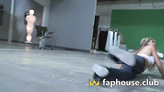 Tall, Blonde Babe's Pleasure Scream While Her Juicy Box is Hammered - Ultimate