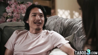 MILF lets a firend to taste of her goods