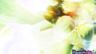 Teen reveals her pussy under the water