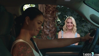 Lesbian asian MILF Dana fingering her GF