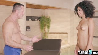 Hairy ebony teen needs relaxing massage