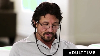 Peeping neighbor watches as slutty teen Alex Grey fucks her stepfather with a big dick Tommy Gunn