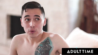 Stepmother Reagan Fox CAUGHT her stepson fucking their MILF neighbor and JOINED IN!