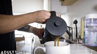 Porn star couple Avery Black and Oliver Davis have REAL SEX on camera!