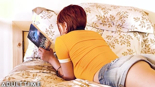 Caught Jerking Off - Shy Redhead Lesbian Caught Flicking Her Clit