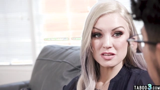 Naughty blonde MILF teaching son in law