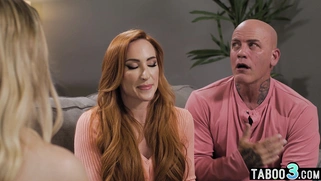 Petite teen Khloe agrees to a threesome