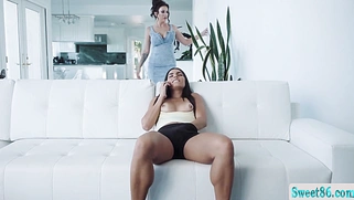 Dripping wet babes enjoy rubbing each others pussy