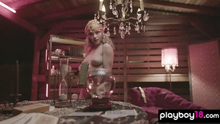 Nude Teen fortune teller showing future