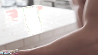 Admiring his view of his stepsister with an ultra-sexy perfect body and ass (Ella Reese)