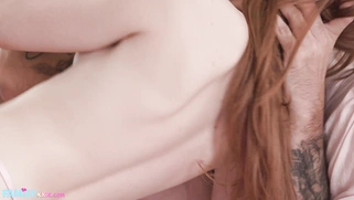 Redhead stepsister wears short skirts for easy access (Myra moans)