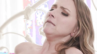 Big dick opens up stepsister's slutty pussy (Macy Meadows)