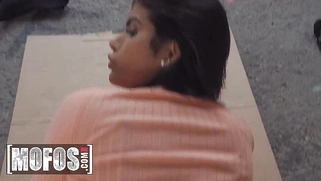 Sheila Ortega gets invited to play a cash game and wins a free fuck in public