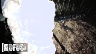 Russian Babe Henessy Gets Her Pussy Fucked In Public And Takes A Huge Load In Her Mouth