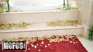 Curvy Latina Lilly Hall Riding Big Cock in Both Holes Pussy & ass