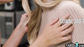 Blondie eating her teen coworkers pussy