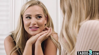 Blondie eating her teen coworkers pussy