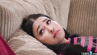 Anal lover ebony teen  seducing BFs mate