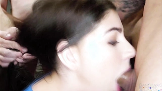 That's it Melissa, swallow that cock!