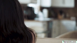 Fingering my Asian stepsisters pussy and licks it