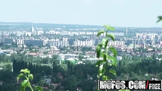 Pervert Films Hot Couple Having Sex in the Rockies