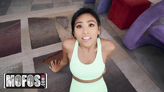 Petite Asian Amber Snow Gets Her Ass Stretched By Big Cock