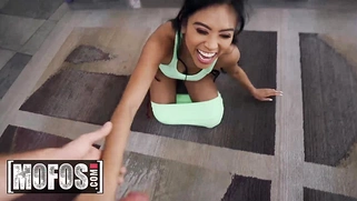 Petite Asian Amber Snow Gets Her Ass Stretched By Big Cock