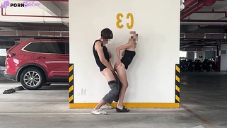 Unknown blonde fucks in a parking lot in plain sight full video at porntotal