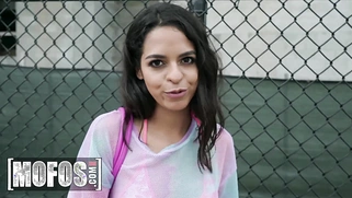 A petite Black girl gets offered some cash for a quick fuck and a face full of cum