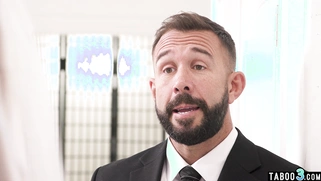 Nervous teen bride calming herself down