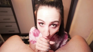 Sexy Webcam Girl Teases and Sucks Cock POV Closeup