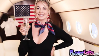 Big booty MILF stewardess  posing naked