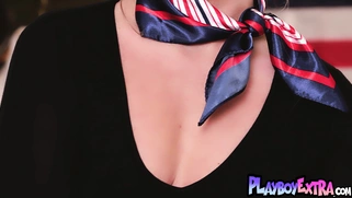 Big booty MILF stewardess  posing naked