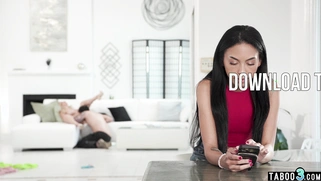 Asian teen likes to watch MILF mom fucks