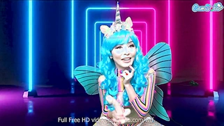 Big-titted Asian Marika Hase rides a Sybian and masturbates to a wild orgasm