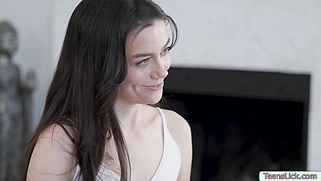 Play time on bed with my hot babysitter