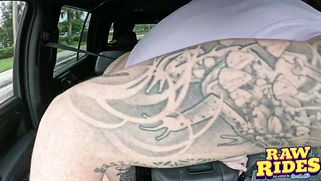 Brunette College Lesbians Have Sex In Ride Share Use Anal Beads