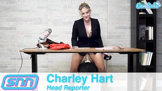 Camsoda News Network Broadcast: Reporter Masturbates on a Sybian