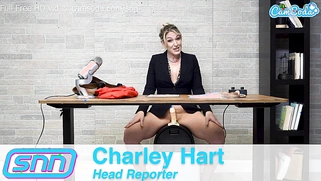 Camsoda News Network Broadcast: Reporter Masturbates on a Sybian