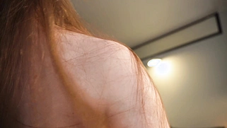 Beautiful big ass redhead shows her pink pussy on cam closeup
