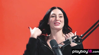 Sexy hottie testing her new magic wand