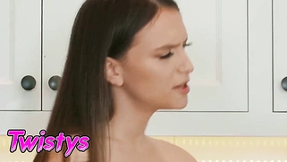 Izzy Lush makes gf shut up and deepthroat her strapon