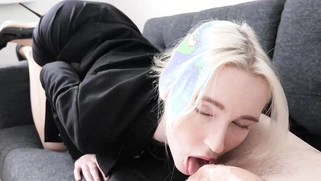 Hot Busty Blonde Stepmother Secretary Screwed Before Work