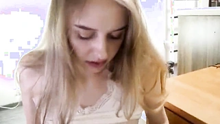Busty Blonde Teen In Stockings Ass Fucked And Creampied